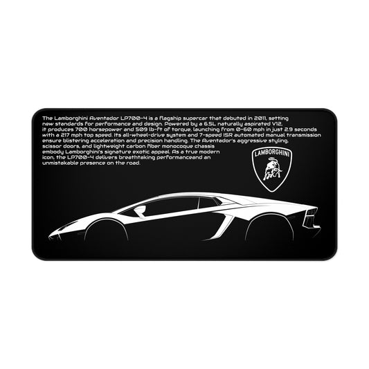 Lamborghini Aventador Mousepad - Black