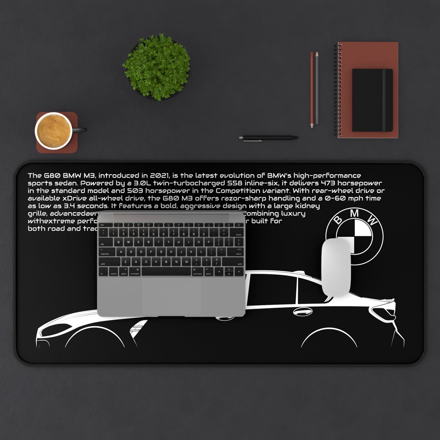 G80 M3 Mousepad - Black