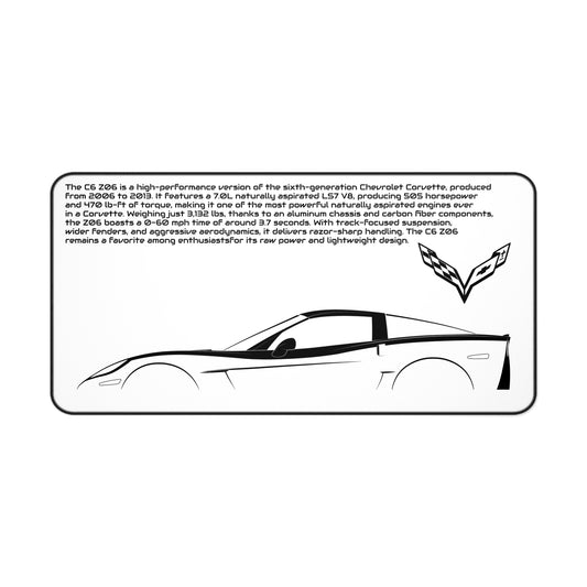 Corvette Z06 Mousepad - White