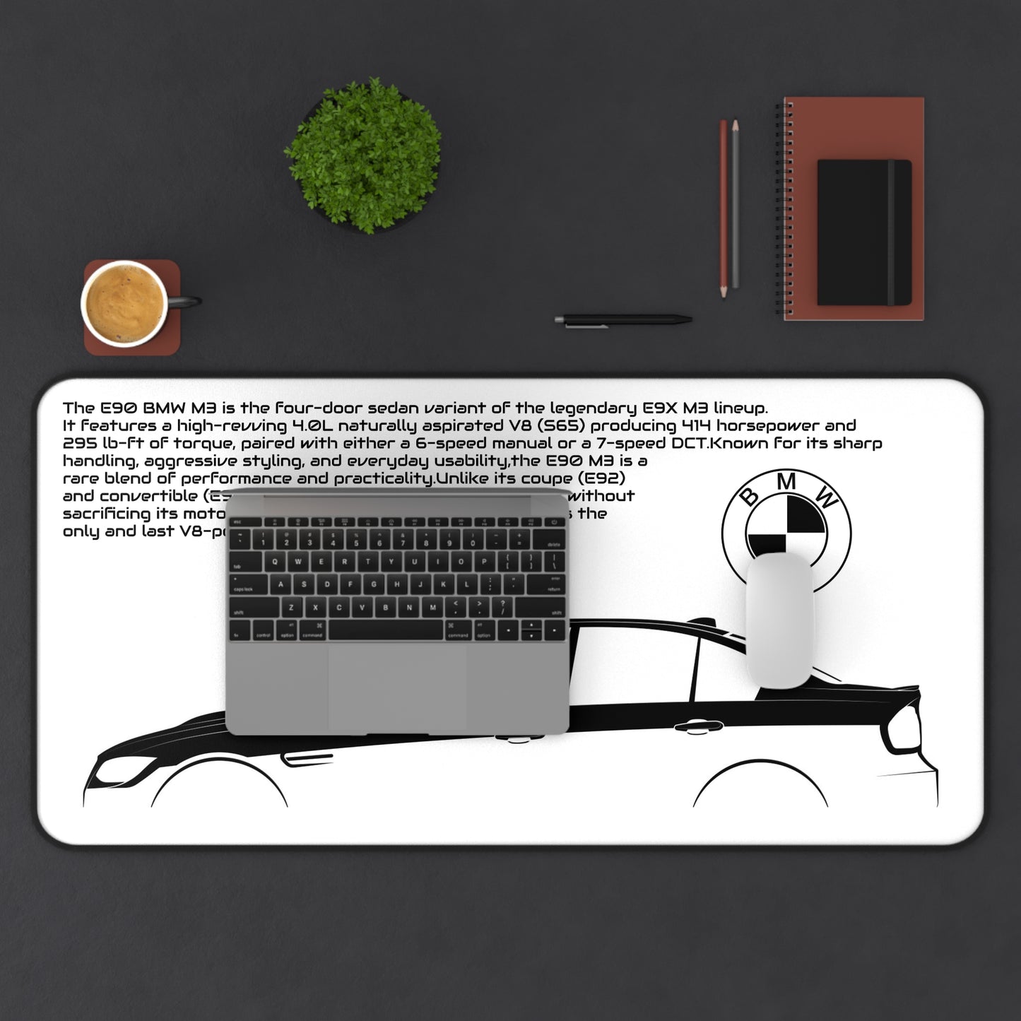 E90 M3 Mousepad - White